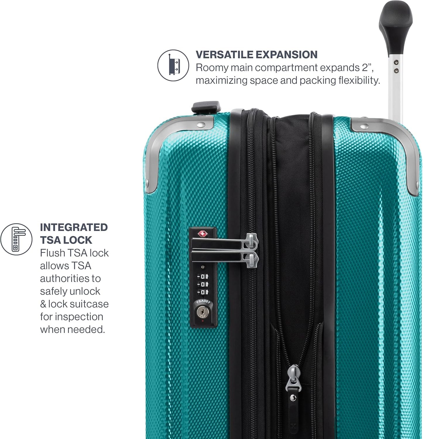 Travelpro Pathways 3 Hardside Expandable Luggage, 8 Spinner Wheels, Lightweight Hard Shell Suitcase, Checked Large 28 Inch, Kayak