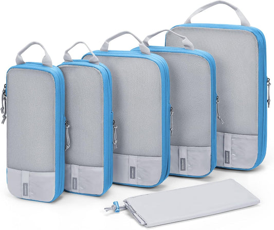 BAGSMART 6 Set /4 Set/2 Set Compression Packing Cubes for Travel, Lightweight Luggage Organizer Bags, Durable Space Saver Bags Travel Essentials