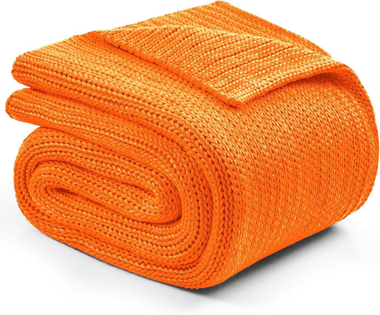 L'AGRATY Knitted Weighted Blanket - 60"x80" 15lbs Cooling Chunky Knit Heavy Blanket for Adults Braided Crochet Throw Thick Cable Yarn Knit Decorative No Beads Evenly Weighted Machine Washable