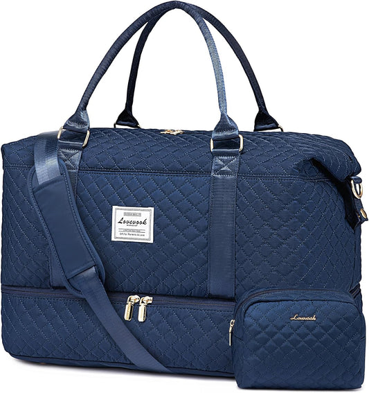 LOVEVOOK Travel Duffle Bag,Weekender Bags for Women with Shoe Compartment，Carry on Overnight Bag with Toiletry Bag,Gym Duffel Bag with Wet Pocket, Hospital Bags for Labor and Delivery