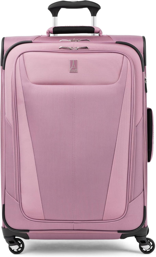 Travelpro Maxlite 5 Softside Expandable Checked Luggage with Spinner Wheels, Lightweight, 25-Inch — Orchid Pink Purple