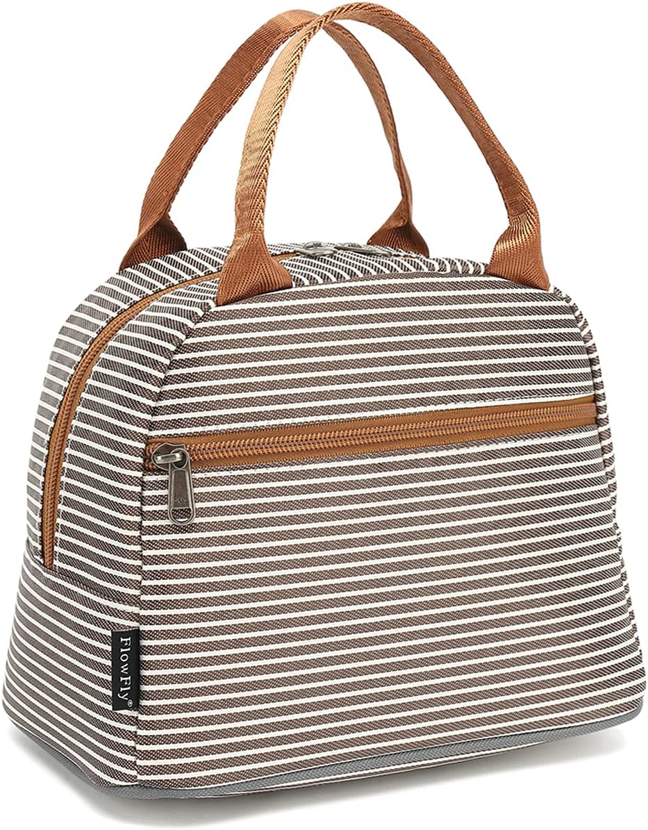 FlowFly Insulated Lunch Cooler Bag - Tote Bag Organizer for Women/Men, Coffee