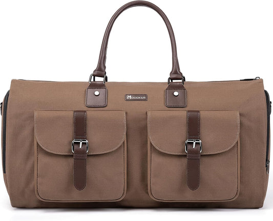 Modoker Garment Convertible Weekender Bag,Carry on Canvas Garment Duffle Bag Heavy Duty Overnight Bags for Men Women