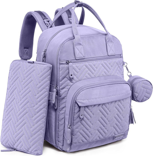 iniuniu Diaper Bag Backpack, 4 in 1 kit Large Unisex Baby Bags for Boys Girls, Waterproof Travel Back Pack with Diaper Pouch