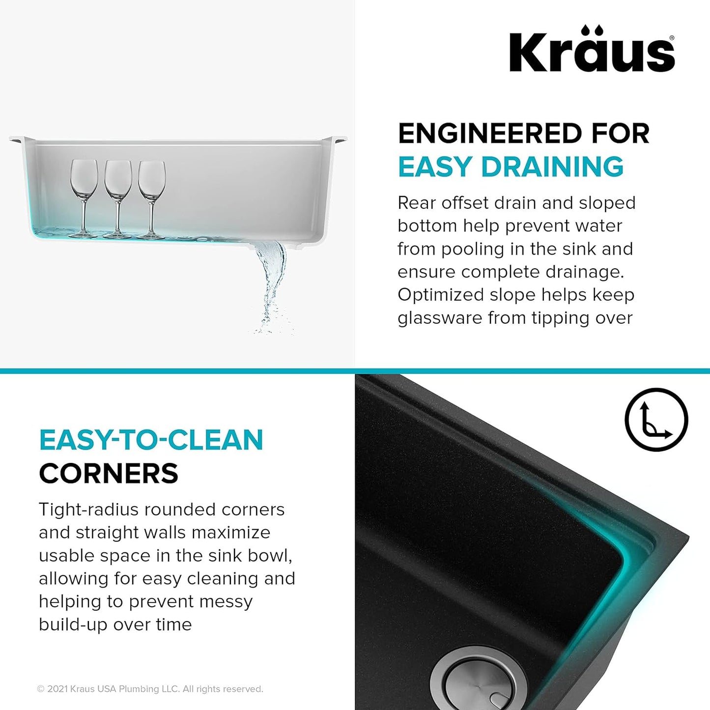 KRAUS Bellucci Workstation 32 in. Undermount Granite Composite Single Bowl Kitchen Sink in Metallic Black with Accessories with WasteGuard™ Continuous Feed Garbage Disposal, KGUW2-33MB-100-75MB
