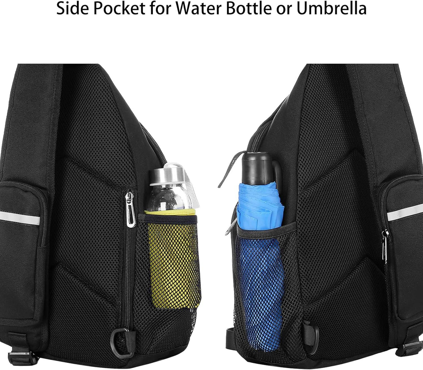 MOSISO Sling Backpack Bag, Crossbody Shoulder Bag Travel Hiking Daypack Chest Bag with Front Square Pocket&USB Charging Port