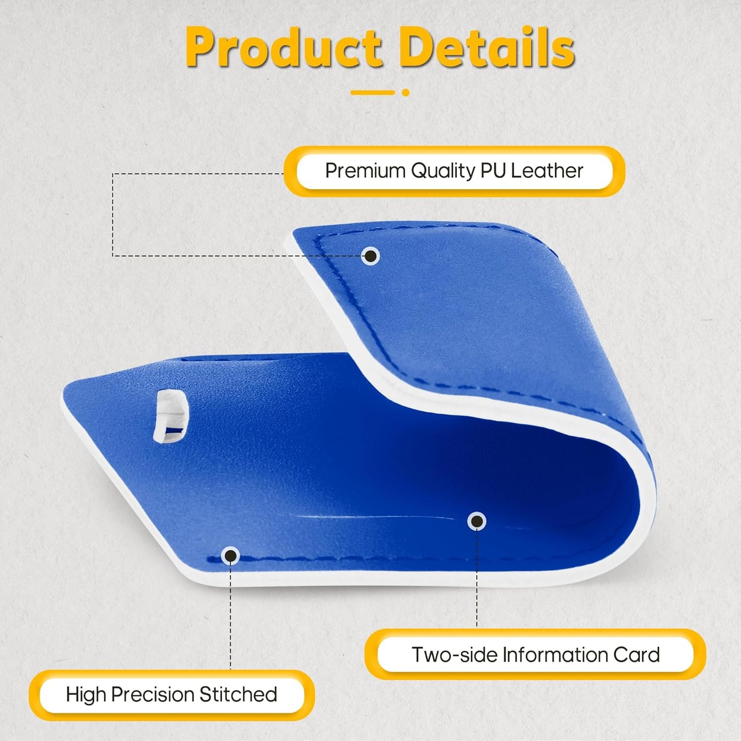 Travelambo Luggage Tags for Suitcases PU Leather Travel Tags Bag Tags Privacy Protection Travel Essentials