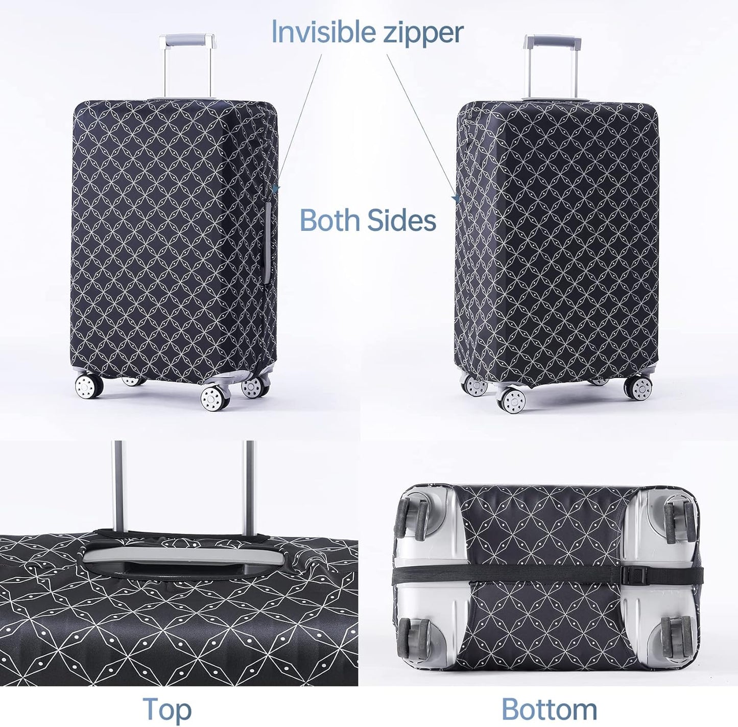 TRAVELKIN more than travel Luggage Covers For Suitcase Tsa Approved,Suitcase Cover Protector Fit 18-32 Inch Luggage