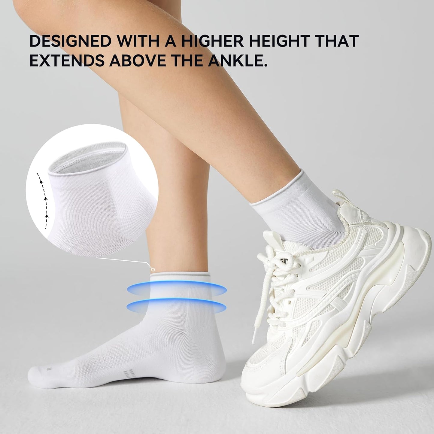 CS CELERSPORT 2/5 Pairs Ankle Compression Socks for Men and Women Running Athletic Socks