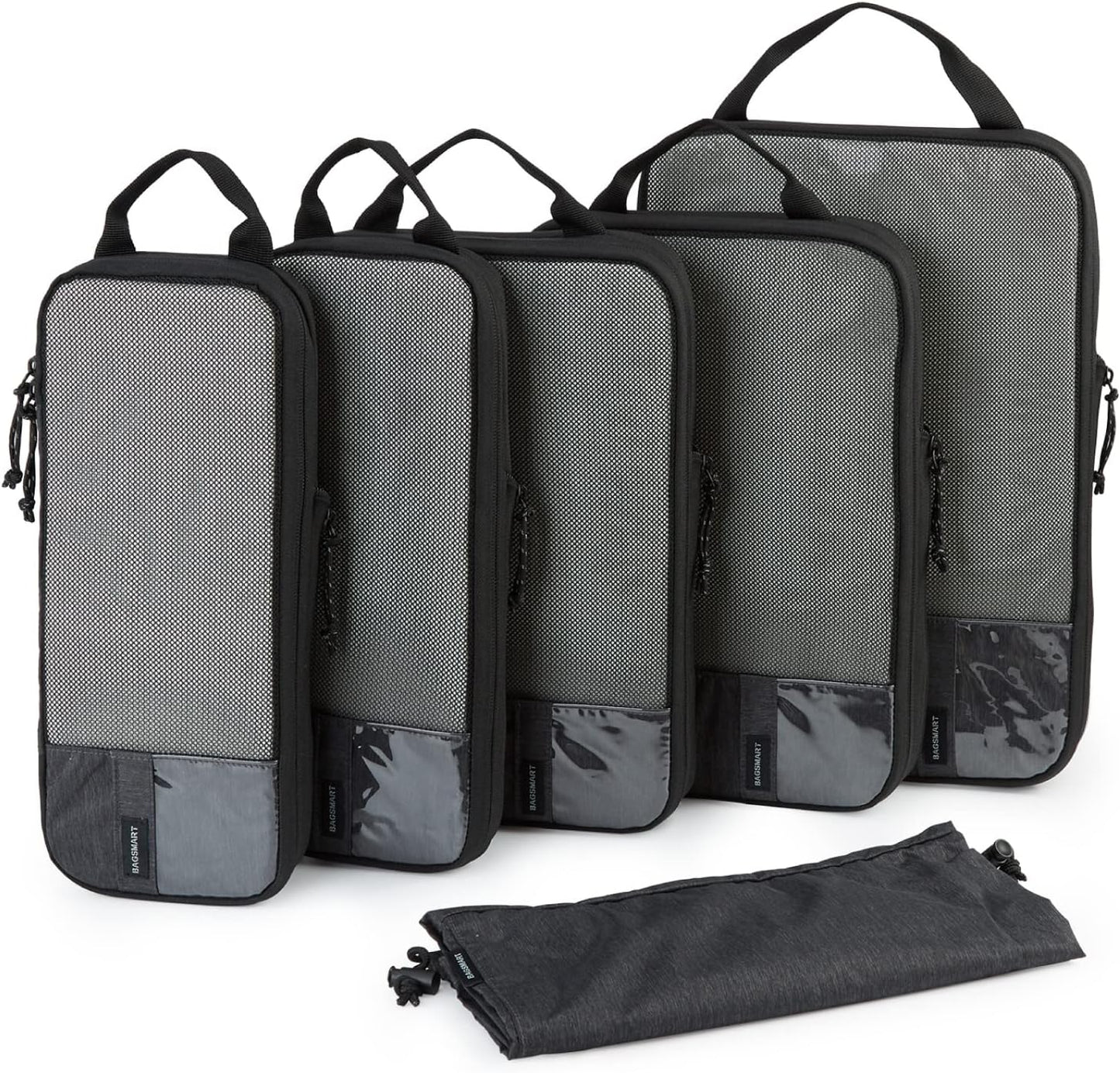 BAGSMART 6 Set /4 Set/2 Set Compression Packing Cubes for Travel, Lightweight Luggage Organizer Bags, Durable Space Saver Bags Travel Essentials