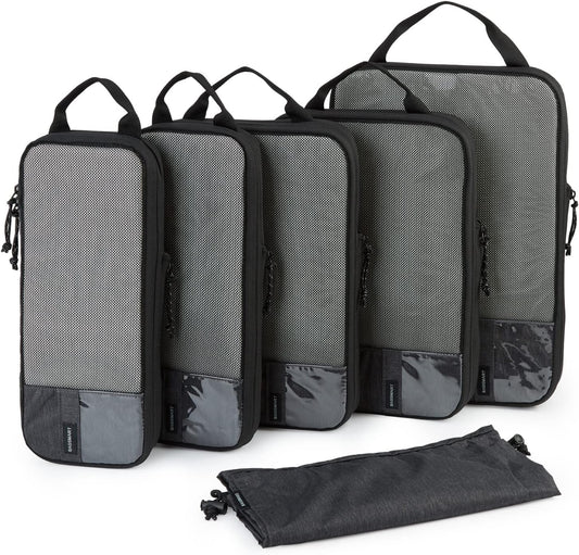 BAGSMART 6 Set /4 Set/2 Set Compression Packing Cubes for Travel, Lightweight Luggage Organizer Bags, Durable Space Saver Bags Travel Essentials