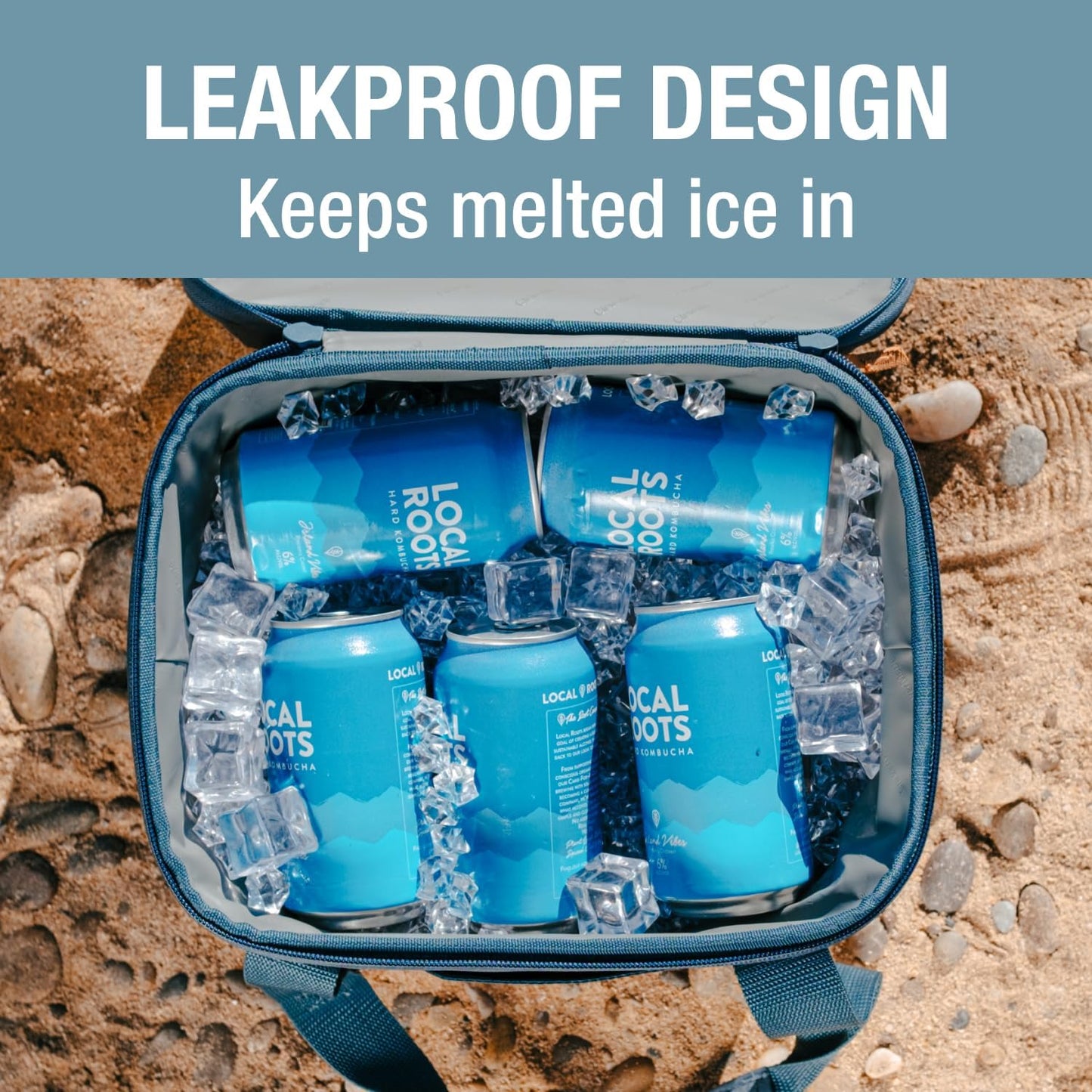 CleverMade Collapsible Insulated Cooler Bag – Leakproof Soft Folding Cooler for Beach, Travel, Car