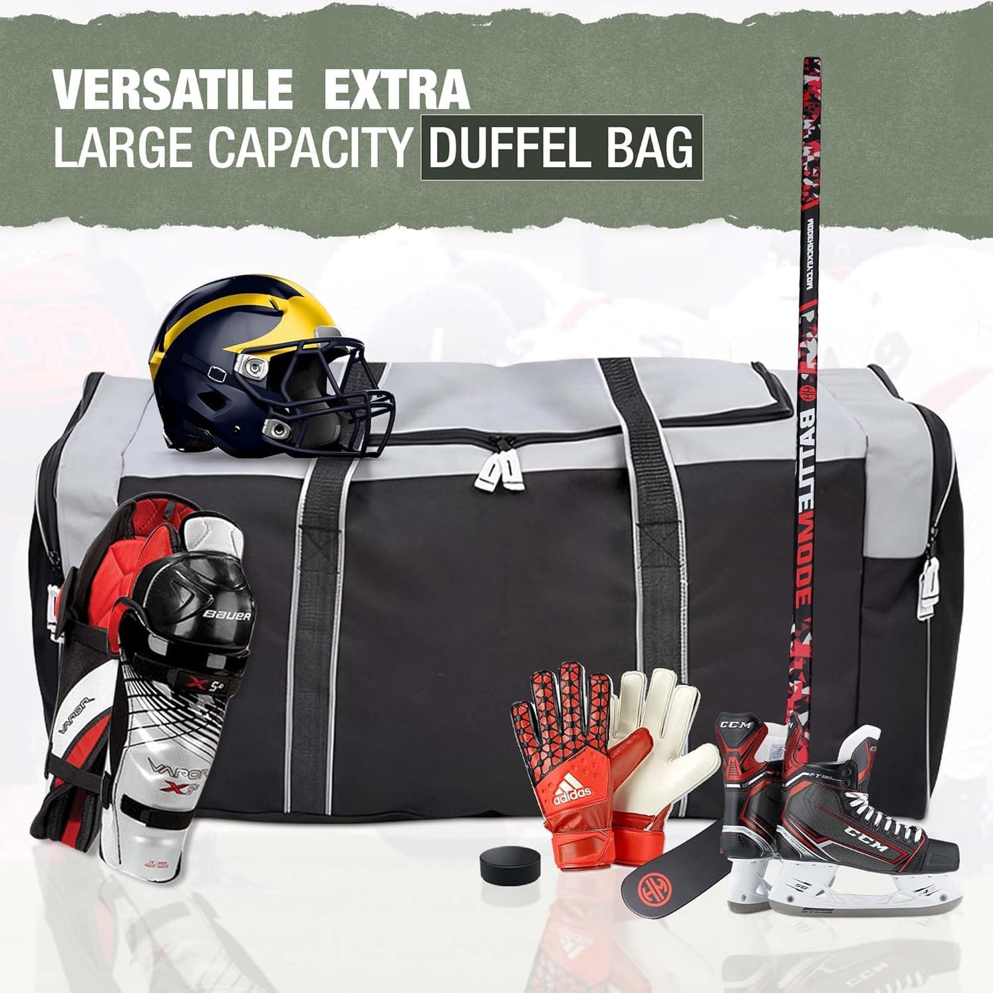 Jetstream Heavy Duty Multi Pocket Durable Sports Gym Equipment Travel Duffel Bag