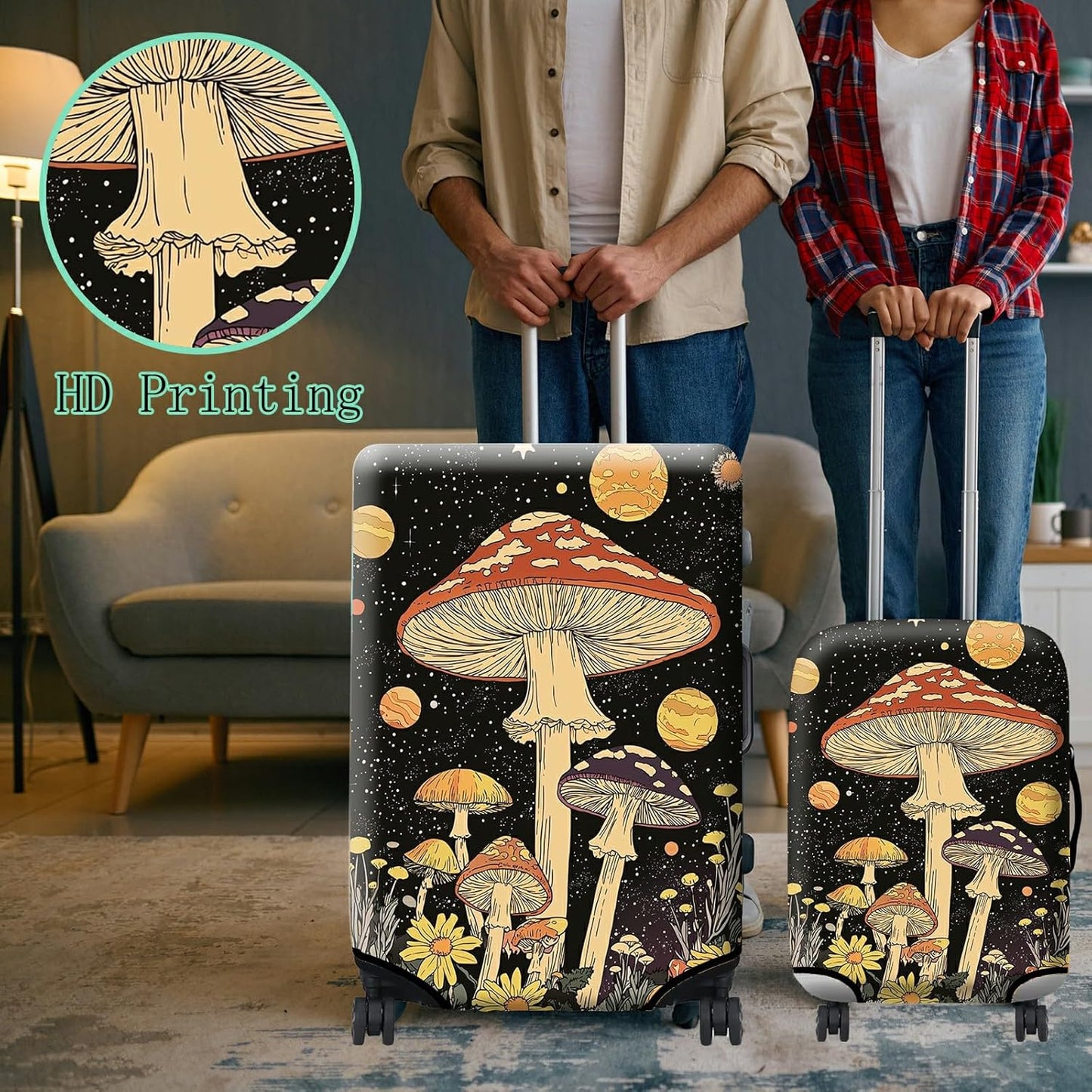 Luggage Cover Plus - 26-28 Inch Suitcase Protector with Concealed Zipper, Washable Elastic Cloth, Dustproof, Anti-Scratch
