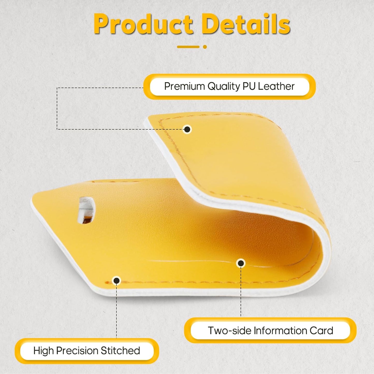 Travelambo Luggage Tags for Suitcases PU Leather Travel Tags Bag Tags Privacy Protection Travel Essentials