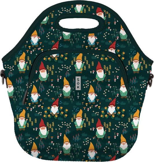 Sok It LunchTote Zippered Bag Insulated Neoprene Caddy (Rollin' with my Gnomies, X-Large 6.5 Quart Lunch Tote)