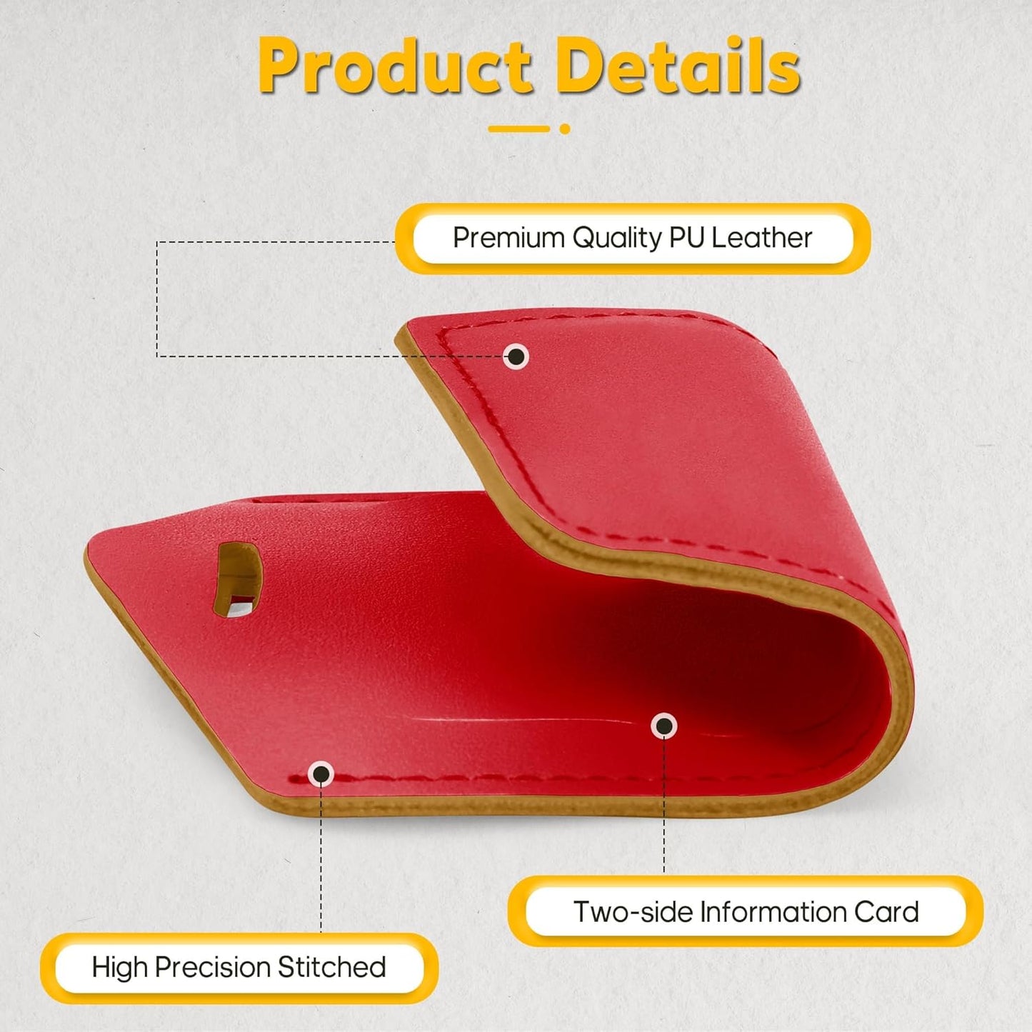 8 Pack Leather Luggage Travel Bag Tags by Travelambo