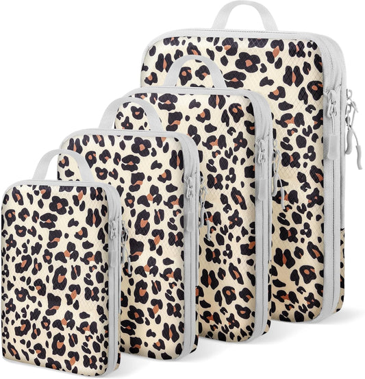 4-Piece Packing Cube Set - Lightweight Luggage Organizers for Travel, Vacation and Suitcases - Durable Accessories with Compression