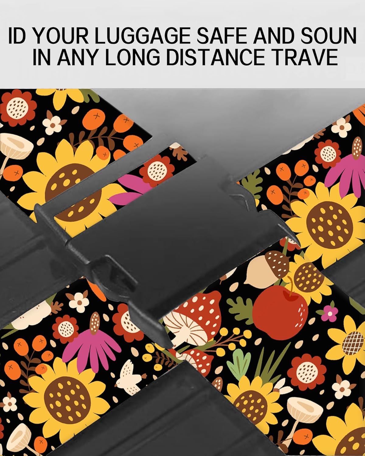 Luggage Straps for Suitcases, Adjustable Travel Belt, Durable Wide Luggage Strap, Cute Suitcase Strap Identifiers with Buckle, Bag Straps for Luggage, Luxury Brown Plaid