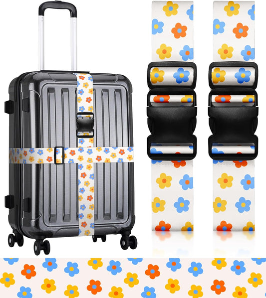 Luggage Straps for Suitcases Travel Belt Luggage Band Heavy Duty Traveling Luggage Identifier Cute Women Girls Unique Accesory,