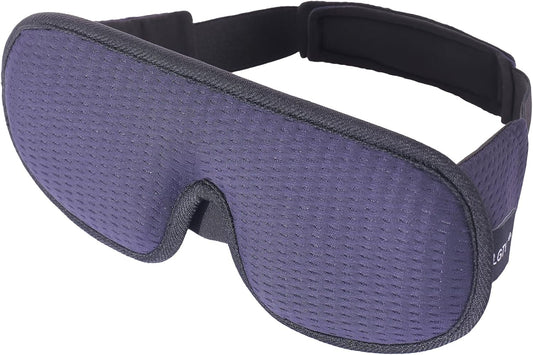 Sleep Mask for Men and Women 3D Contoured Eye Mask Patented Adjustable Light Blocking Night Mask for Sleeping (Blue)