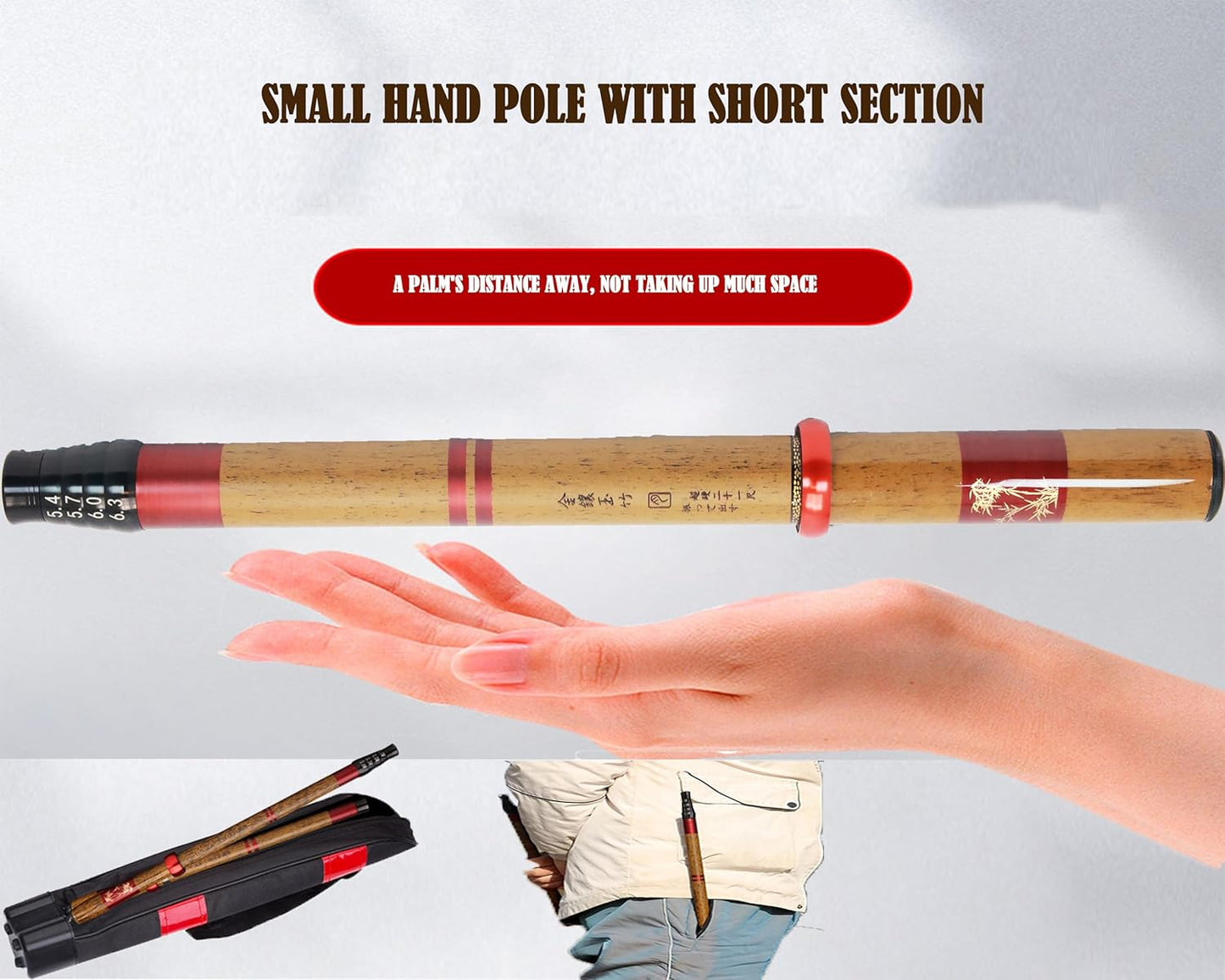 Telescopic Rod Kit Tenkara Fishing Rod Kit 20FT-Zoom Stream 4 Lengths Collapsible Fly Rods Backpacking Fishing Pole Quality Carbon Tube Creek Rods