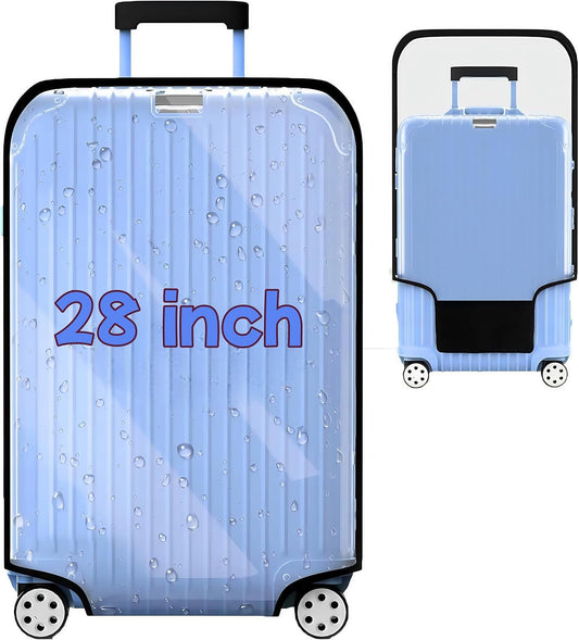 Luggage Cover Clear PVC Suitcase Cover Thick Transparent Waterproof Suitcase Protector for 20"/24"/28"/30" inch