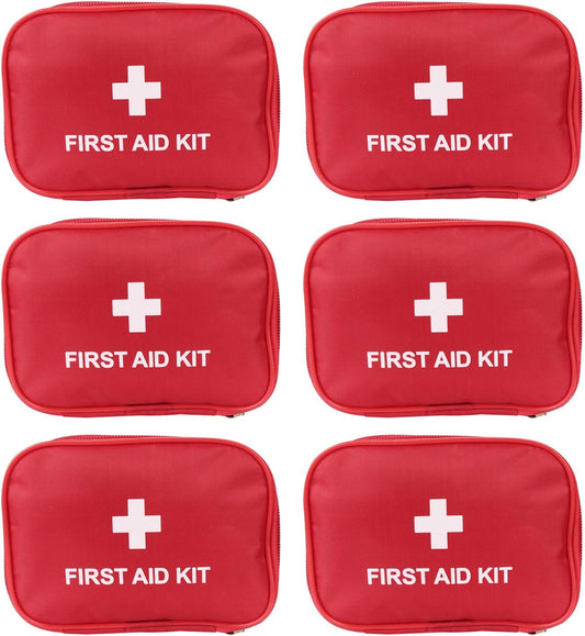 AOUTACC 6 Pack Empty First Aid Kit Bag, Lightweight Empty First Aid Bag for Emergency at Home, Office, Car, Outdoors, Boat, Camping, Hiking(Bag Only)