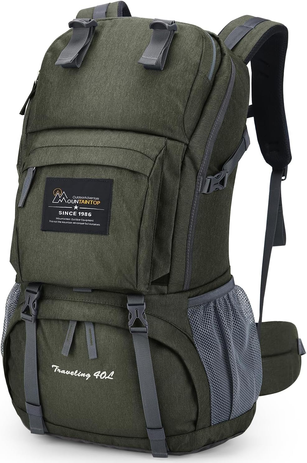 MOUNTAINTOP 40L Hiking Backpack Lightweight Travel Backpack for Men&Women Outdoor Camping Backpacking
