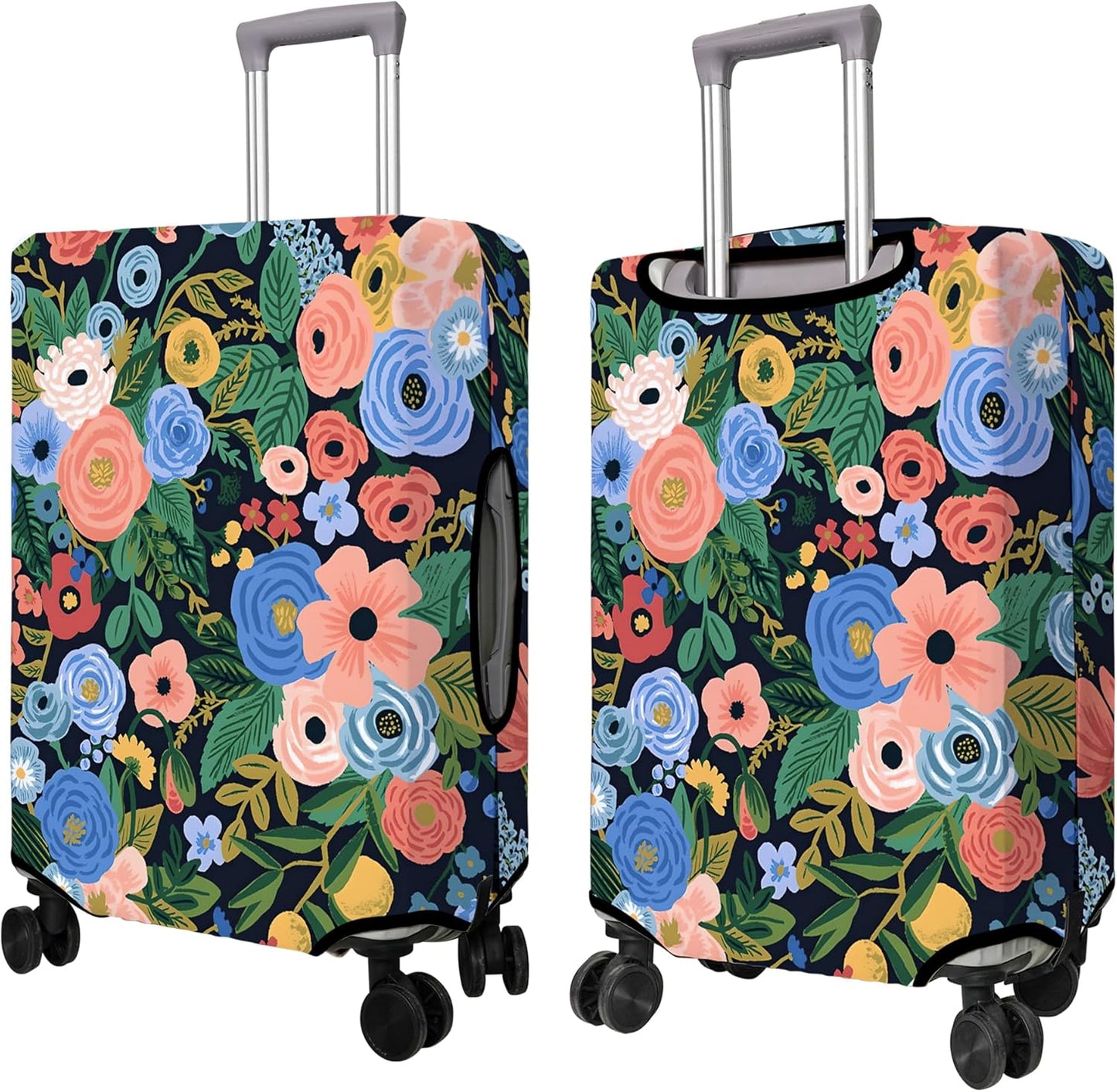 Travel Luggage Cover Suitcase Protector Fits 18-32 Inch Wheel Covers PatternedTravel Related Items Flower Luggage Protector Elastic XL