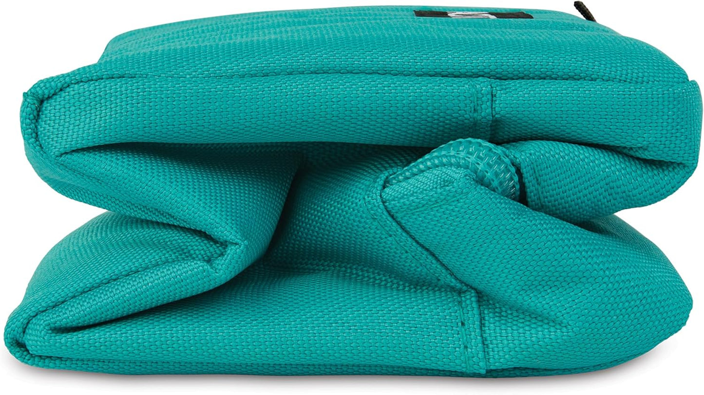 PackIt Freezable Snack Box, Teal, Built with ECOFREEZE Technology, Collapsible, Reusable, Zip Closure with Buckle Handle, Designed For Work Snacks, Fresh Snacks On the Go, Adults, and All Ages