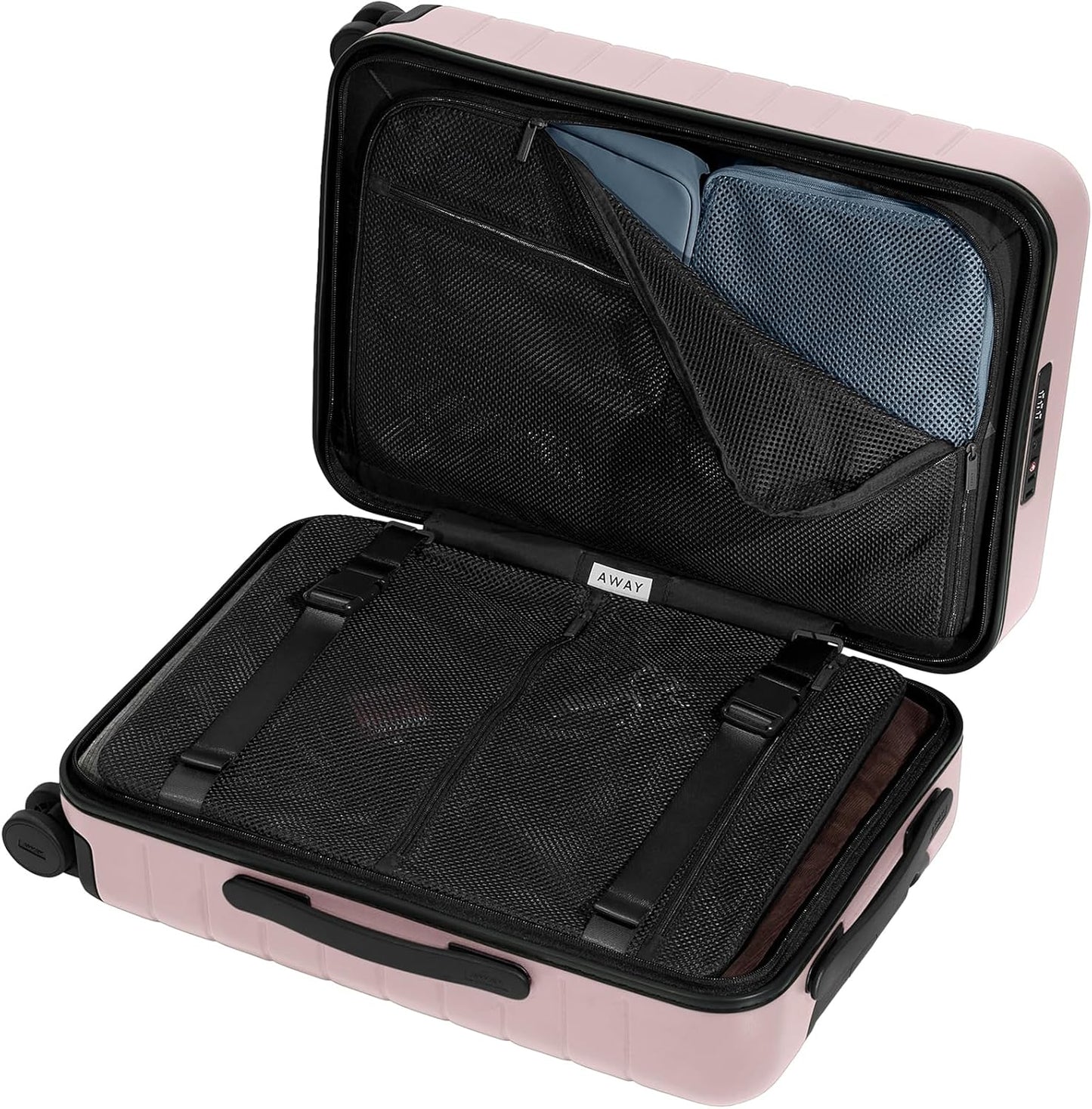 Away Bigger Carry-On Luggage, Lightweight Hardside Large Suitcase with Spinner Wheels, TSA Lock, Airline Approved, Blush Pink