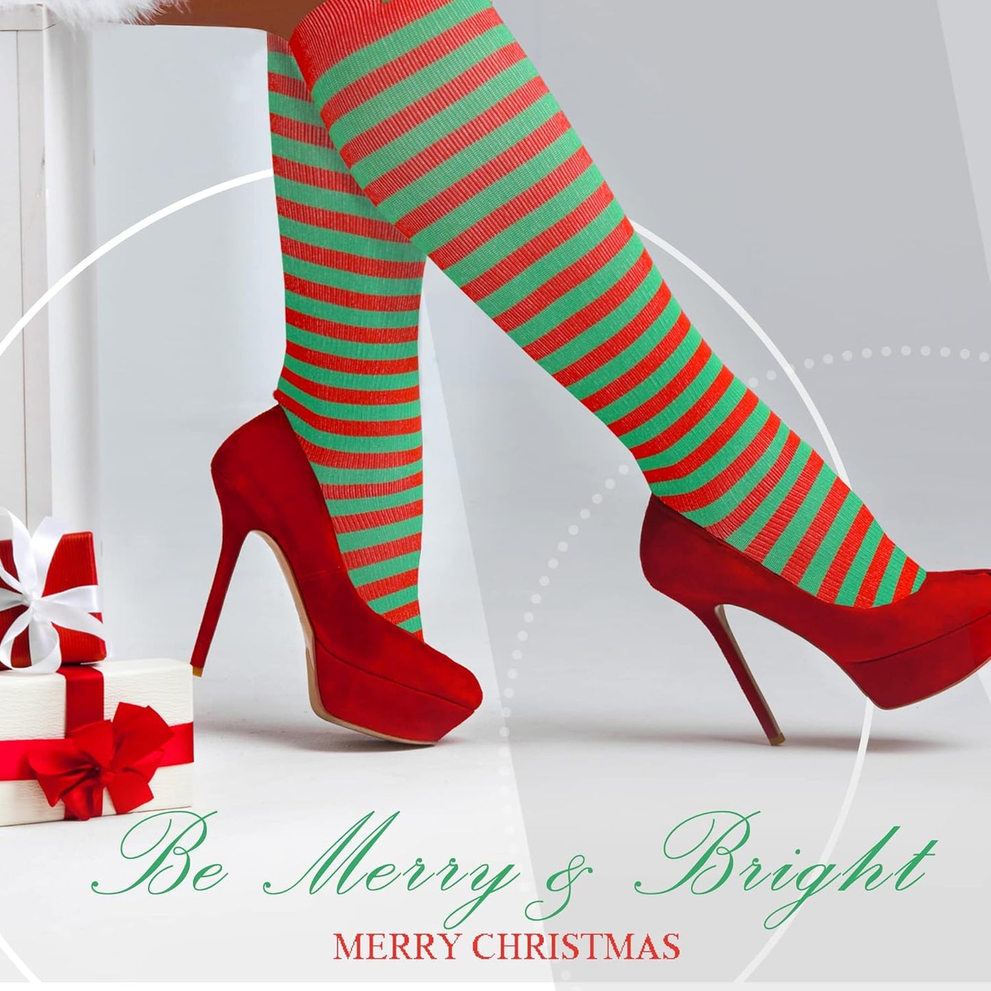 Medical Compression Socks for Women and Men 3 Pairs 20-30 mmHg Knee High Christmas Compression Stockings Circulation Best for Running Athletic Nurses