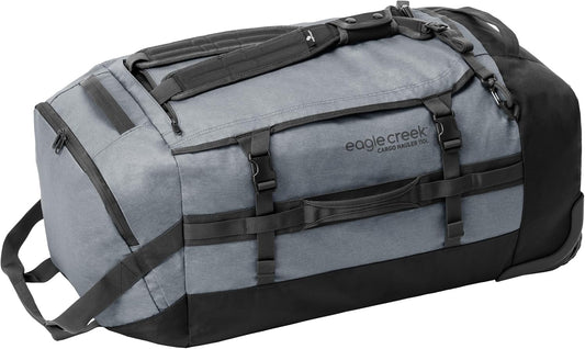 Eagle Creek Cargo Hauler Wheeled Duffel - Durable Duffel Bag for Travel - Easy Access Compartment - Deployable Backpack Straps - Lockable Zipper Opening - Charcoal - 110L