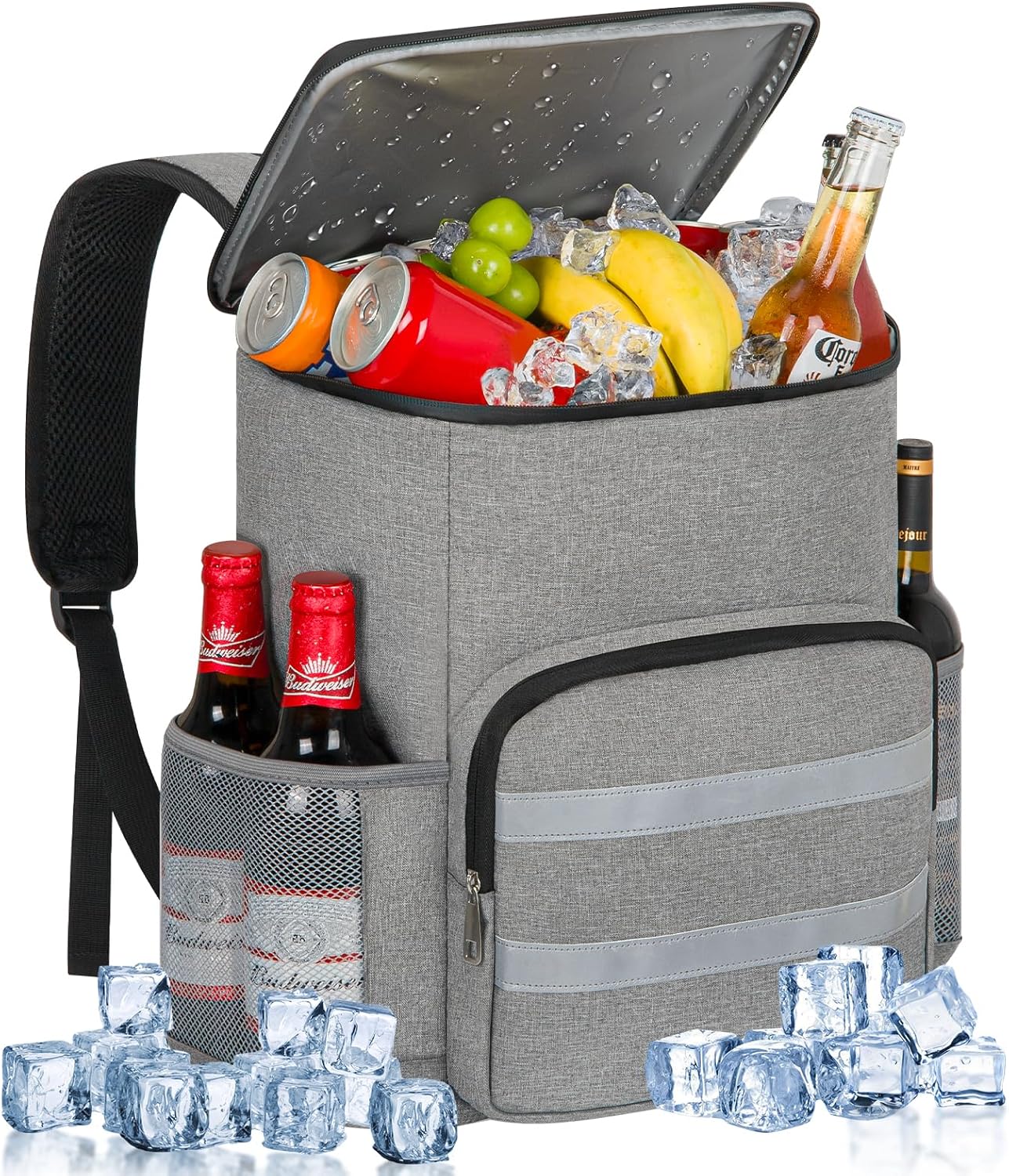 Backpack Cooler - 54 Cans Large Capacity Insulated Leak Proof Lunch Backpack for Men & Women, Soft Cooler Bag for Picnic Camping Beach Hiking Travel Office