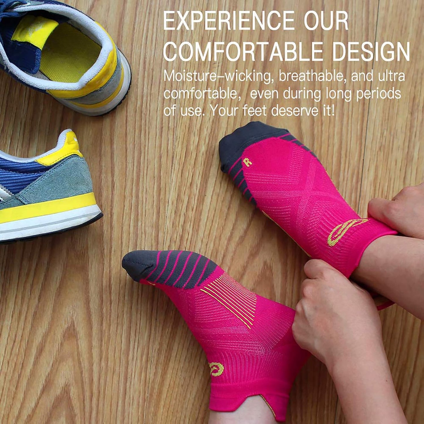 PAPLUS Ankle Compression Sock for Men and Women 2/4/6 Pairs, Low Cut Compression Running Sock with Ankle Support