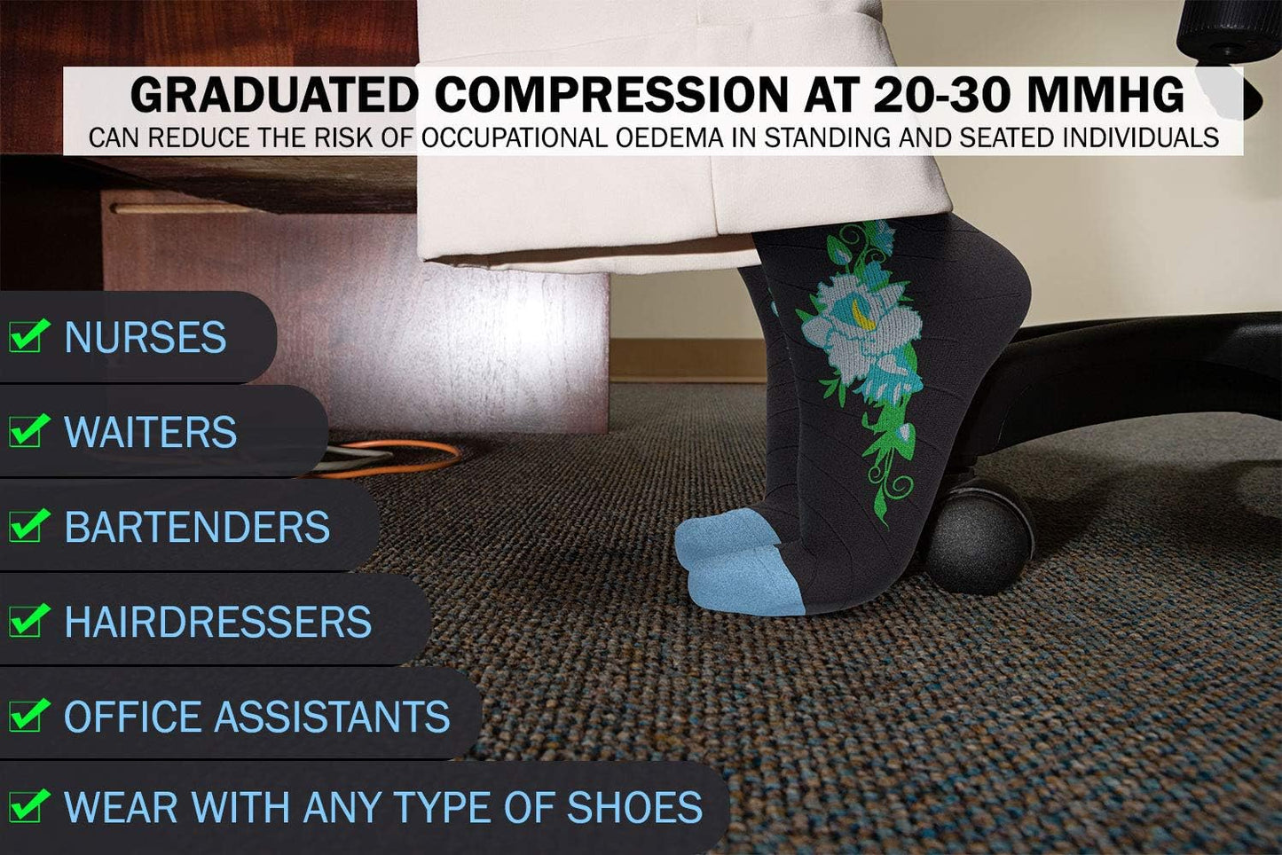 Physix Gear Compression Socks 20-30 mmHg - Men & Women - Running, Nurses, Shin Splints, Flight, Travel