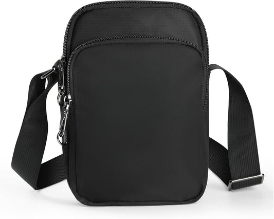 BROADREAM Small Crossbody Bag Men Women, Anti-Theft Crossbody Sling bags - Mini Shoulder Travel Bag for Hiking Sports