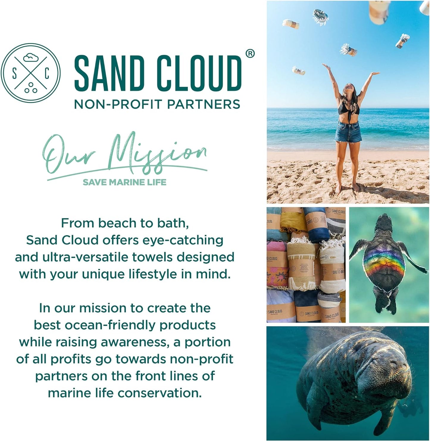 Sand Cloud Turkish Beach Towel - Sand Free - 100% Organic Turkish Cotton Yarn - Quick Dry Towel for Beach, Picnic Blanket or Throw - As Seen on Shark Tank - Sunrise