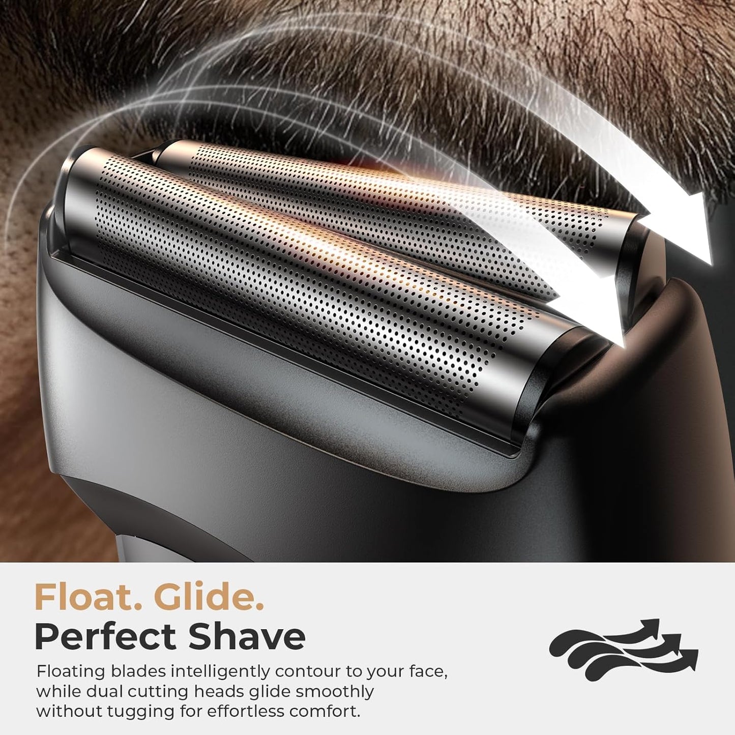 Electric Foil Shavers for Men: Portable Electric Razor for Face- Rechargeable Wet/Dry Waterproof Shaver with LED Display & Fast Charge-Ultra-Thin Razor for Close Shaving