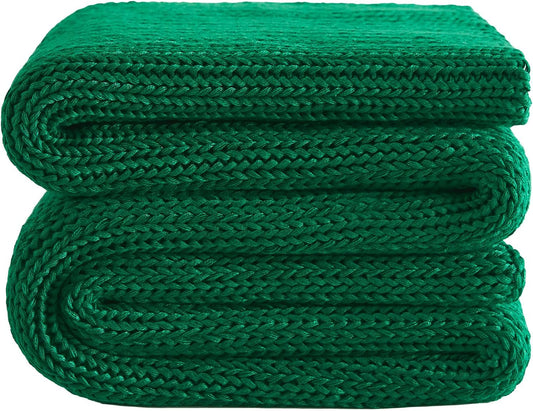 L'AGRATY Knitted Weighted Blanket - 48"x72" 20lbs Cooling Chunky Knit Heavy Blanket for Adults Braided Crochet Throw Thick Cable Yarn Knit Decorative No Beads Evenly Weighted Machine Washable