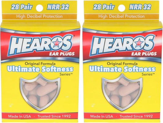 HEAROS Ultimate Softness Series Ear Plugs 28 Pair (Pack of 2)
