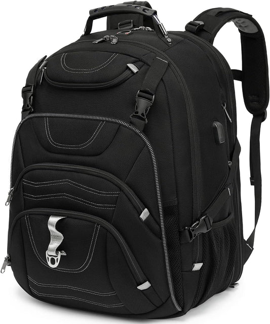 Boniyee Travel Backpack 17.3 Inch, Business Anti-Theft Laptop Bag with USB Charging Port, Waterproof