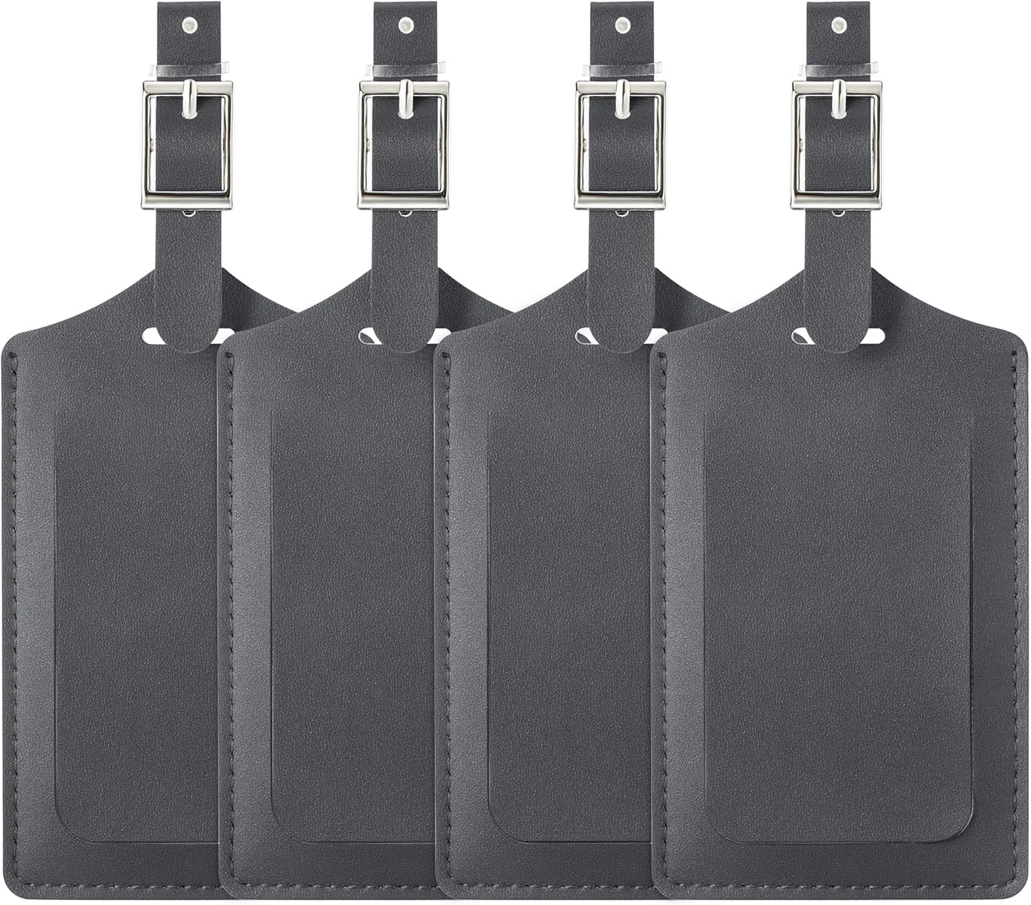Travelambo Luggage Tags for Suitcases PU Leather Travel Tags Bag Tags Privacy Protection Travel Essentials