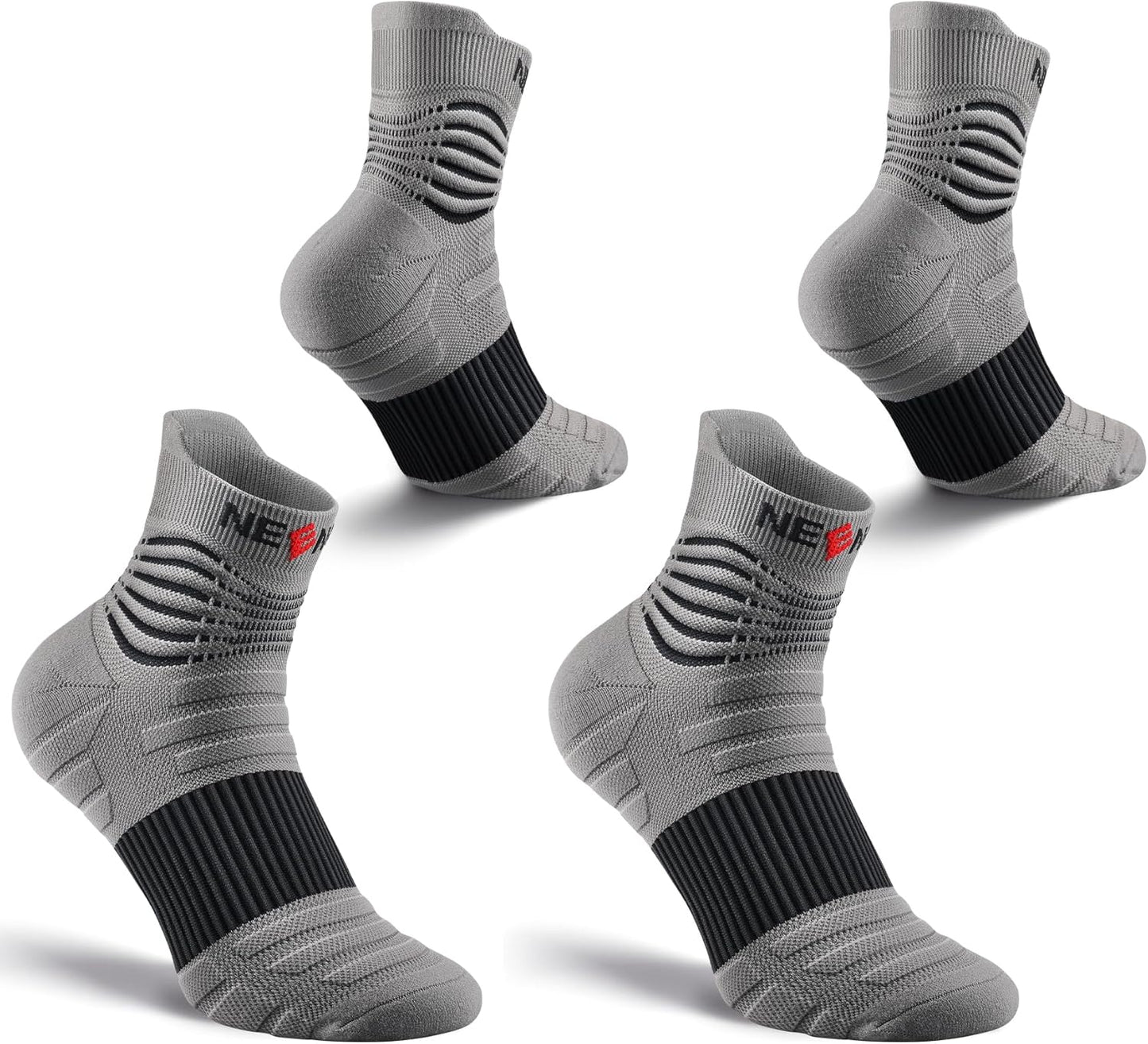NEENCA Medical Compression Socks for Women & Men Circulation—2 Pairs, Ankle Compression Stockings for Pain Relief, Plantar Fasciitis, Swelling, Running, Nurses, Travel, Pregnancy, Flying. 20-30 mmHg