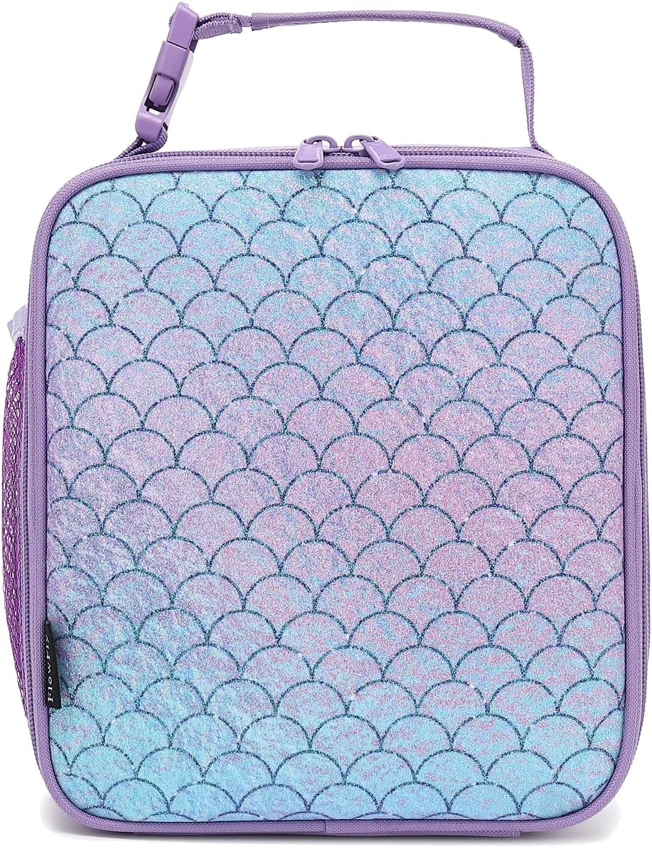 FlowFly Kids Lunch box Insulated Soft Bag Mini Cooler Back to School Thermal Meal Tote Kit for Girls, Boys, Scale