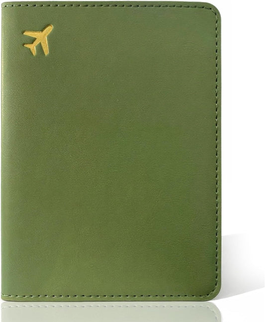 Passport Holder for Travel Essentials,RFID Blocking Passport Cover Case for Travel Accessories,Travel Wallet for Women Men (Army Green)
