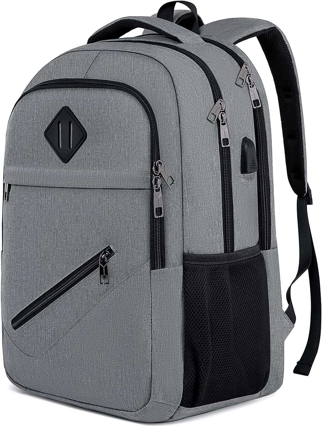 Backpack, School Backpacks for Teen Boys & Girls, Student Bookbag Fits 17.3 Inch Laptop with USB Charging Port, Water Resistant Travel Backpack, Sturdy Anti Theft Computer Bag Gifts Men Women