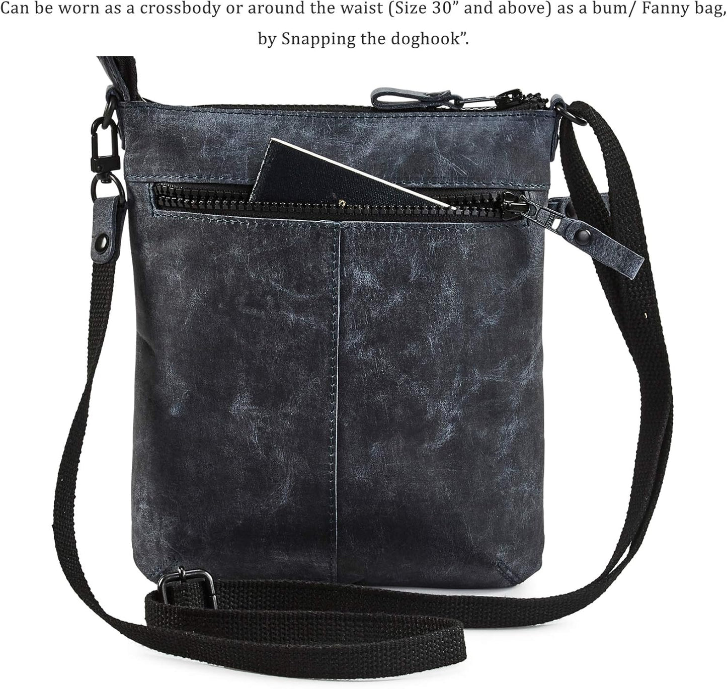 Crossbody Sling Bag for Women Small Real Leather Purse Vintage Travel Crossover Shoulder Bag Handmade