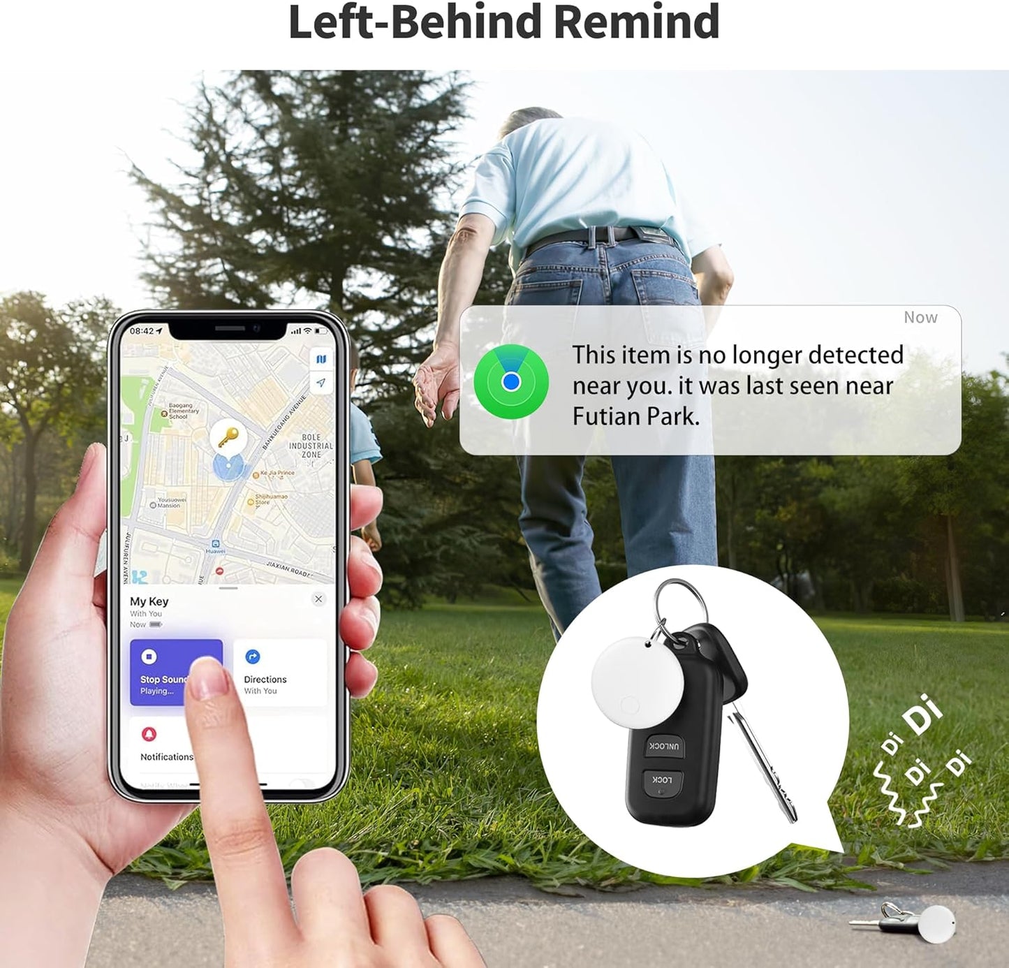 Air TrackerTags-2 Pack Tracker Tag Work with Apple Find My (iOS 14.6 Above Only) Smart Tag Item Finders for Key, Luggage, Backpack，etc. ((White, 2 Pack)